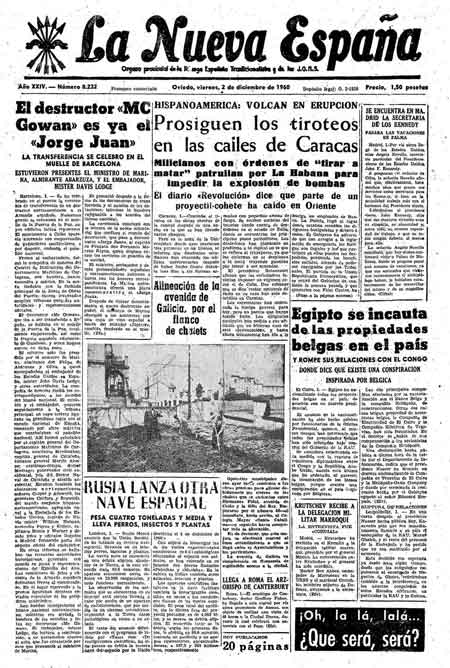 Portada Viernes 2 de Diciembre de 1960