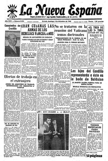 Portada Domingo 4 de Diciembre de 1960