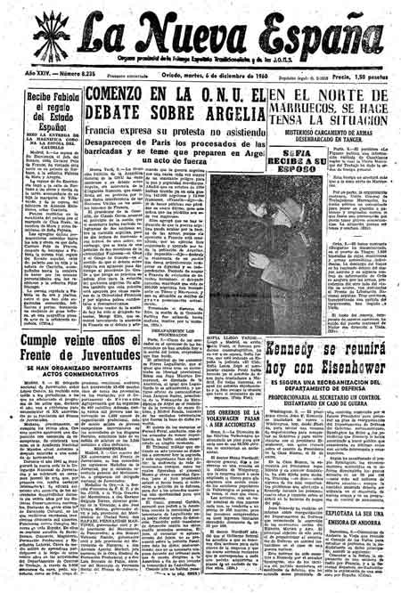 Portada Martes 6 de Diciembre de 1960