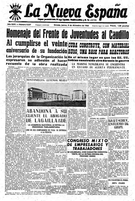 Portada Jueves 8 de Diciembre de 1960