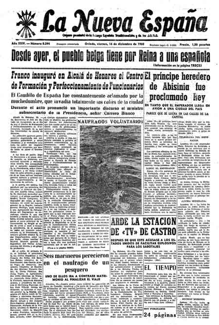 Portada Viernes 16 de Diciembre de 1960