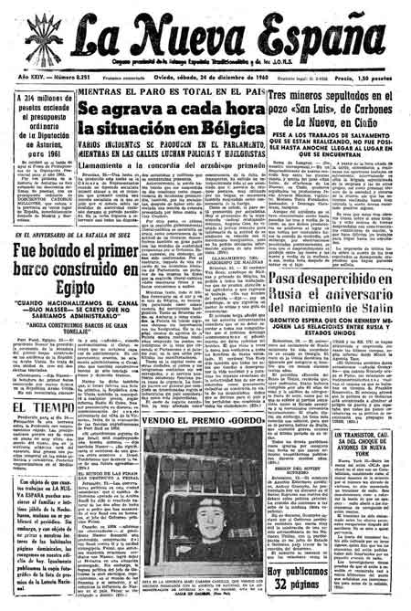 Portada Sábado 24 de Diciembre de 1960