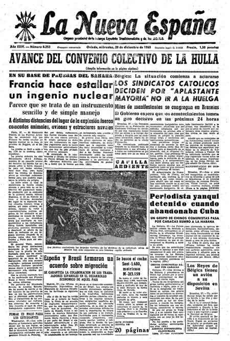 Portada Miércoles 28 de Diciembre de 1960