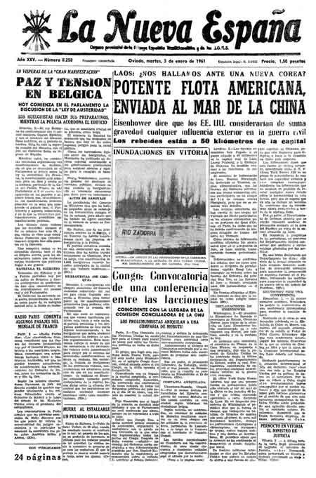 Portada Martes 3 de  de 1961