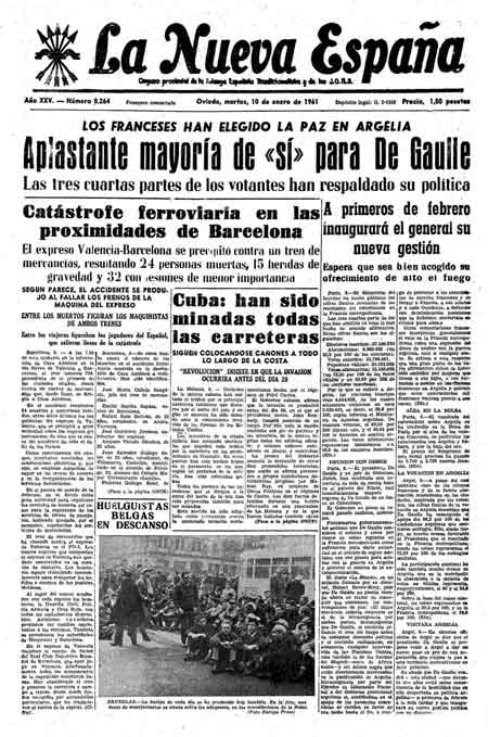 Portada Martes 10 de  de 1961