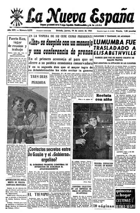 Portada Jueves 19 de  de 1961