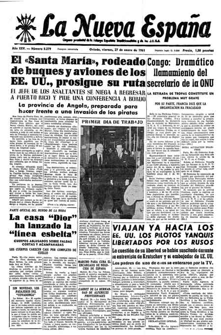 Portada Viernes 27 de  de 1961