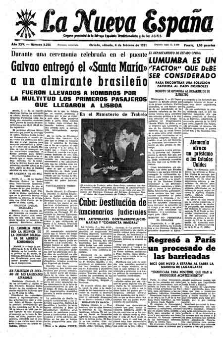Portada Sábado 4 de  de 1961