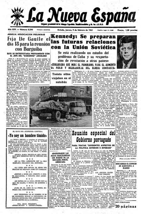 Portada Jueves 9 de  de 1961