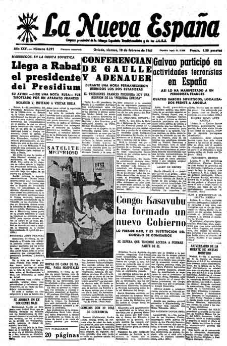 Portada Viernes 10 de  de 1961