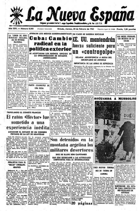 Portada Viernes 24 de  de 1961
