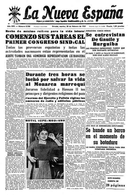 Portada Martes 28 de  de 1961