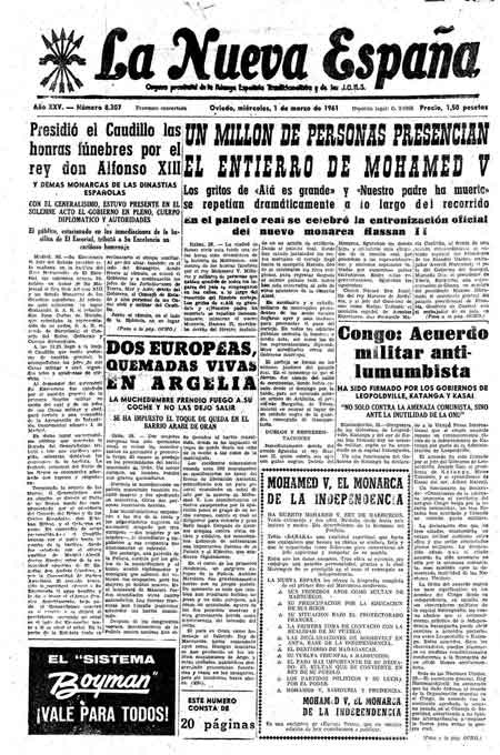 Portada Miércoles 1 de  de 1961