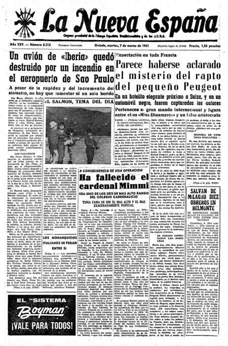 Portada Martes 7 de  de 1961