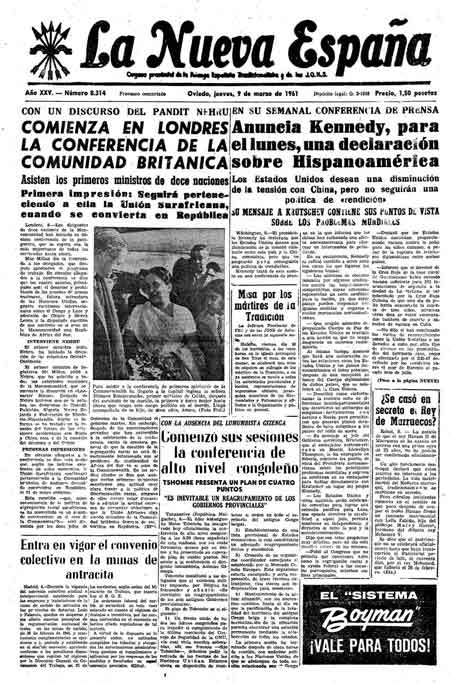 Portada Jueves 9 de  de 1961