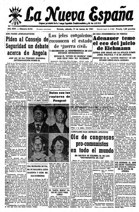 Portada Sábado 11 de  de 1961