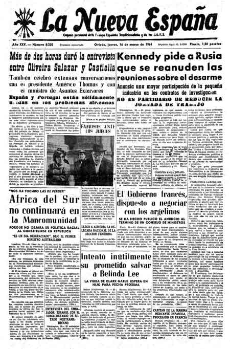 Portada Jueves 16 de  de 1961