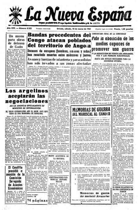 Portada Sábado 18 de  de 1961