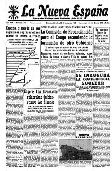Portada Miércoles 22 de  de 1961