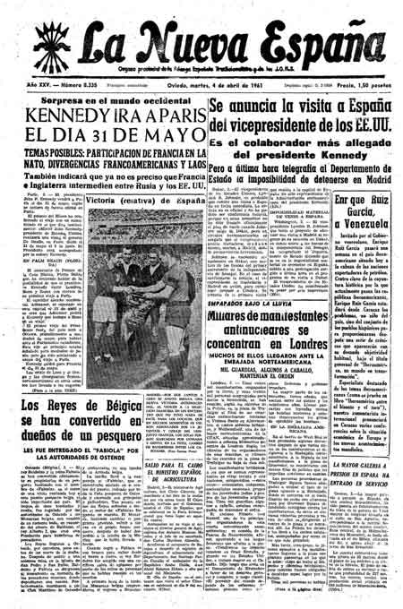 Portada Martes 4 de  de 1961