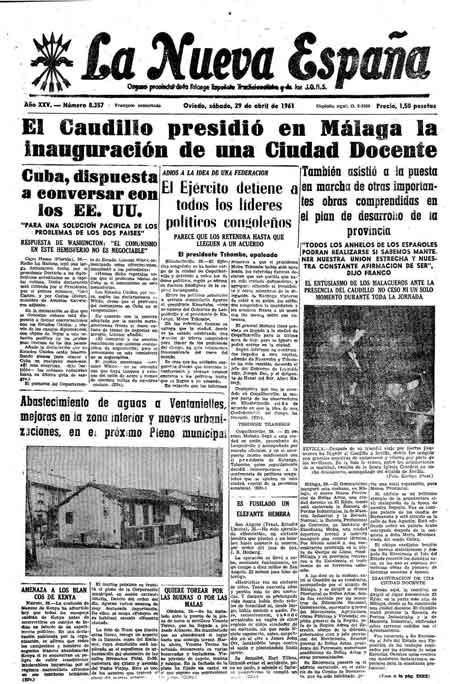 Portada Sábado 29 de  de 1961