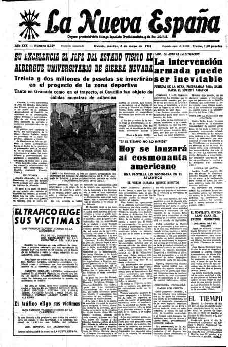 Portada Martes 2 de  de 1961