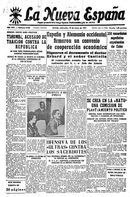 Portada Miércoles 10 de  de 1961