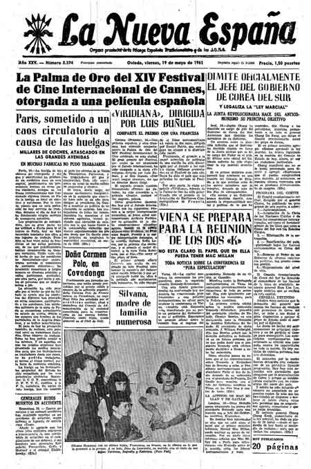 Portada Viernes 19 de  de 1961