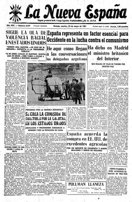 Portada Martes 23 de  de 1961