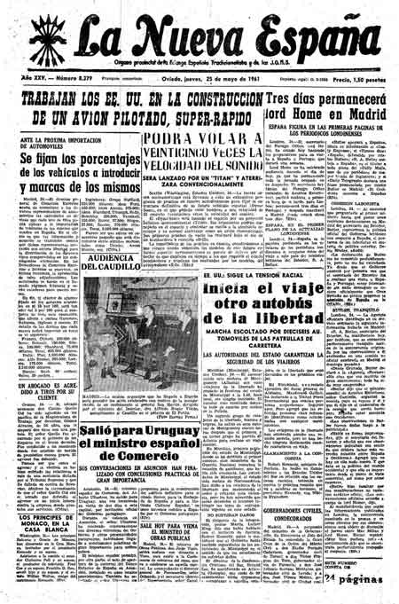 Portada Jueves 25 de  de 1961