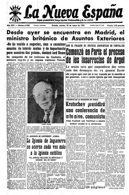 Portada Martes 30 de  de 1961