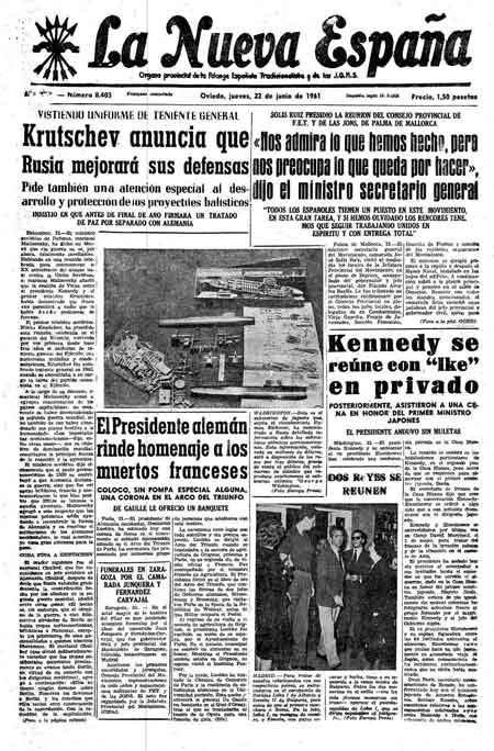 Portada Jueves 22 de  de 1961