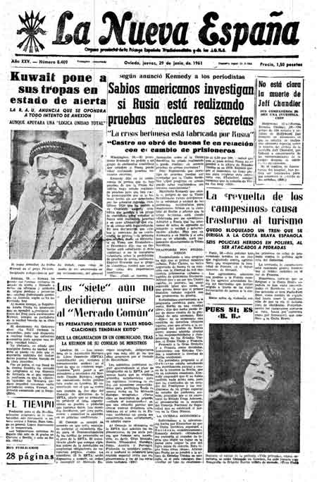 Portada Jueves 29 de  de 1961