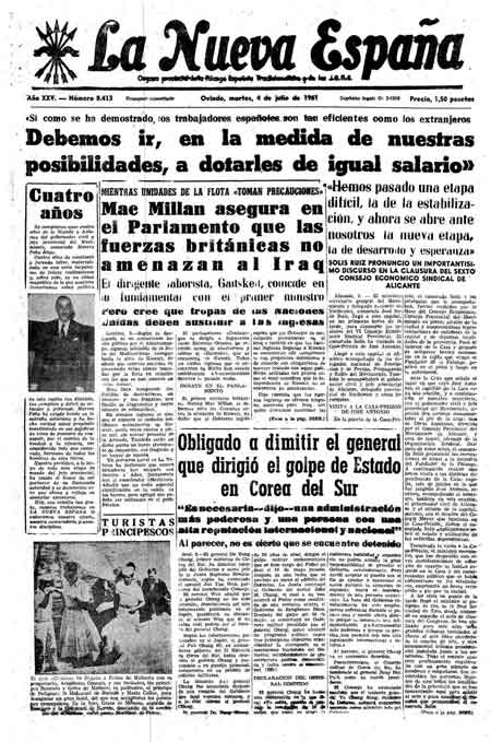 Portada Martes 4 de  de 1961