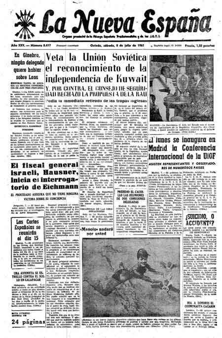 Portada Sábado 8 de  de 1961