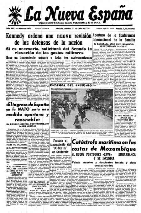 Portada Martes 11 de  de 1961