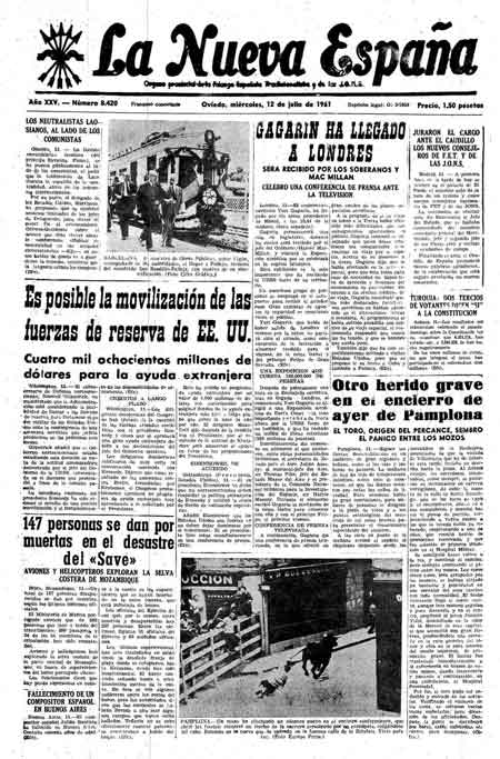 Portada Miércoles 12 de  de 1961