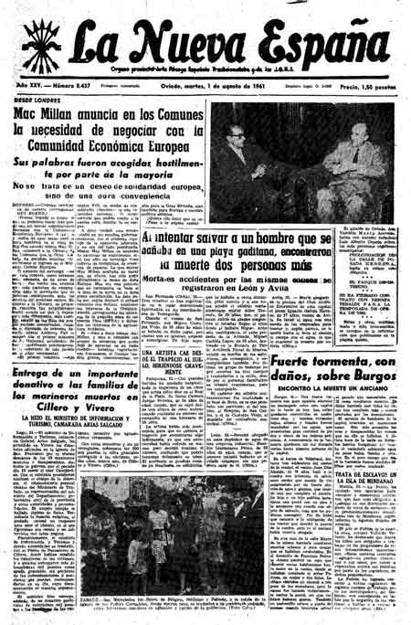 Portada Martes 1 de  de 1961