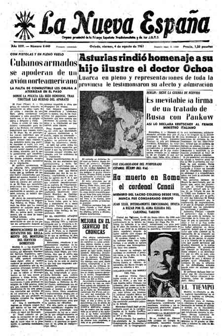 Portada Viernes 4 de  de 1961