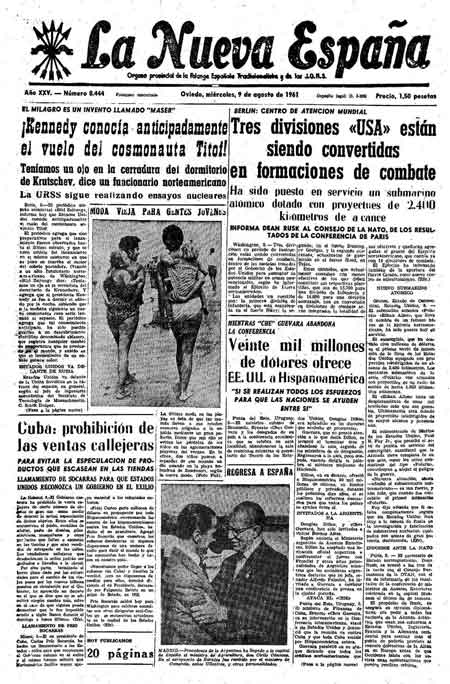 Portada Miércoles 9 de  de 1961