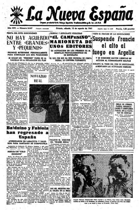 Portada Sábado 12 de  de 1961