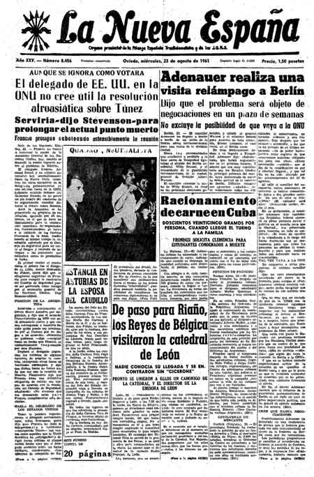 Portada Miércoles 23 de  de 1961
