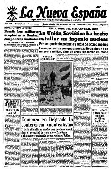 Portada Sábado 2 de  de 1961