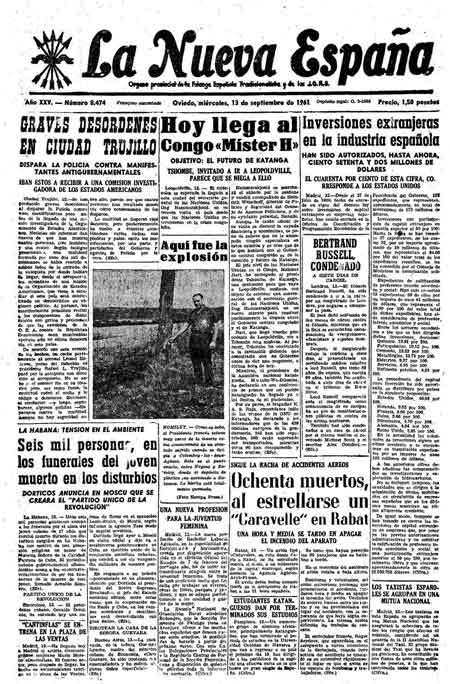 Portada Miércoles 13 de  de 1961