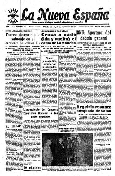 Portada Sábado 23 de  de 1961