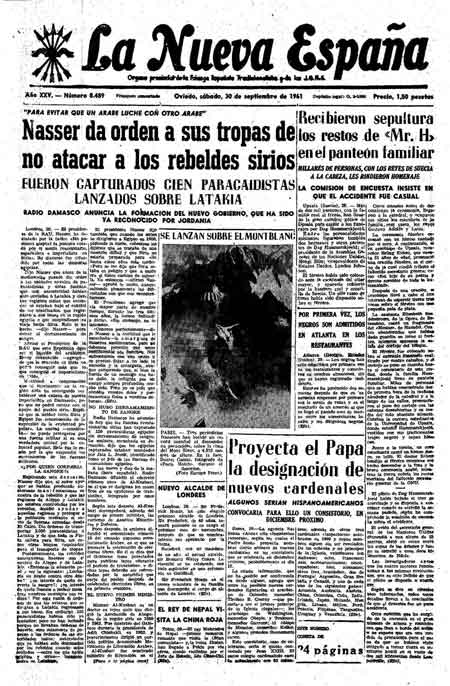Portada Sábado 30 de  de 1961