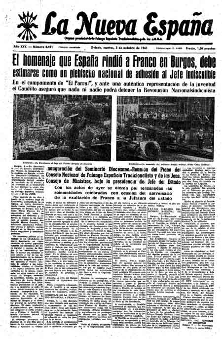 Portada Martes 3 de Octubre de 1961