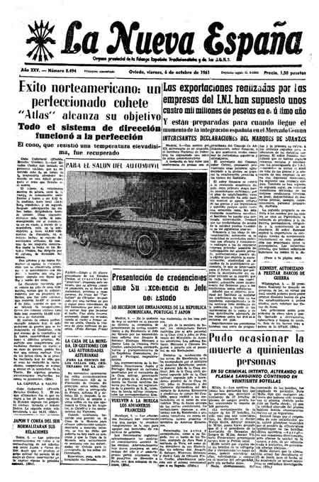 Portada Viernes 6 de Octubre de 1961