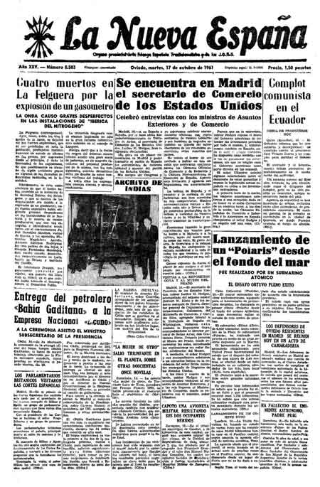 Portada Martes 17 de Octubre de 1961