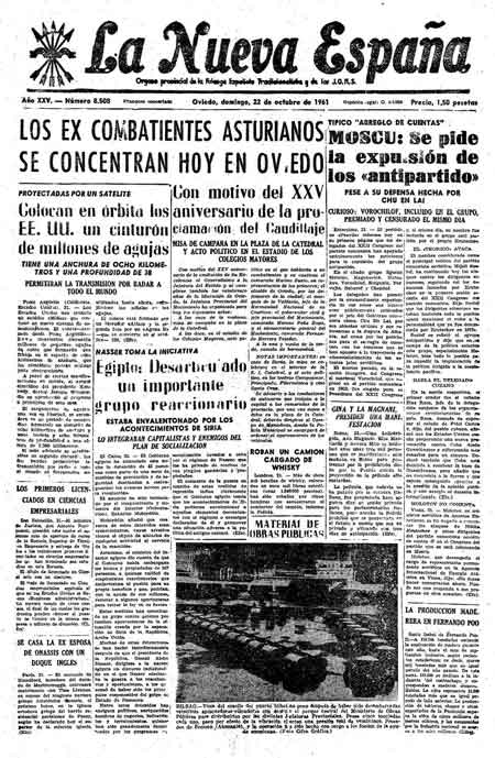 Portada Domingo 22 de Octubre de 1961